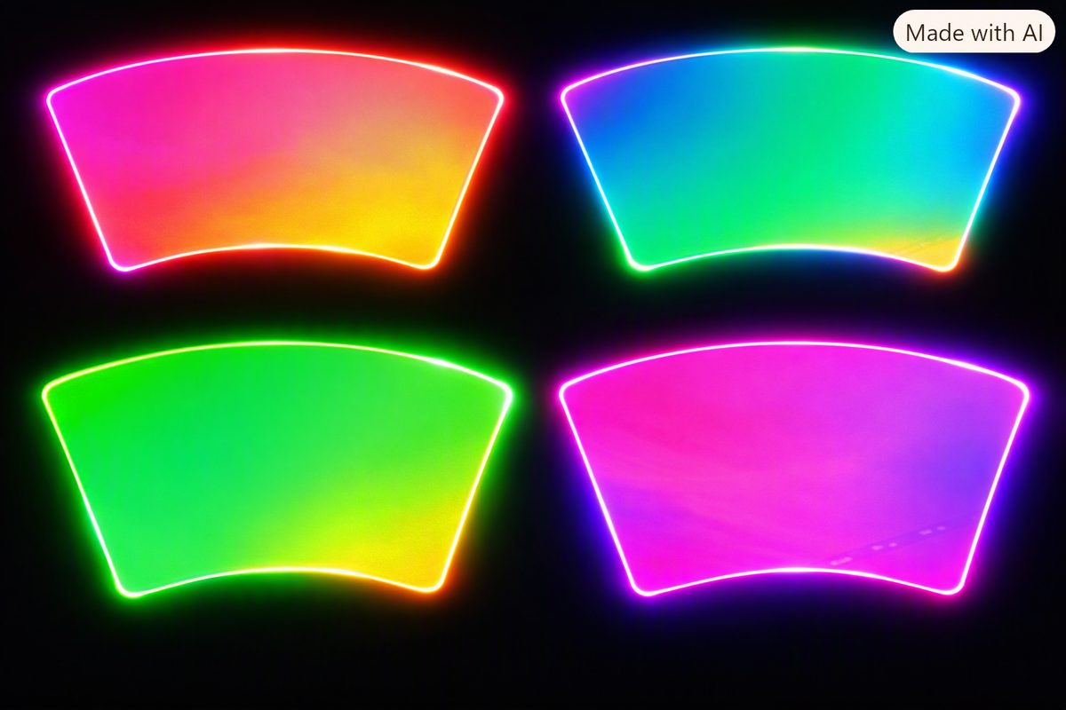 Holographic Glow in the Dark Baton Decorative Halo