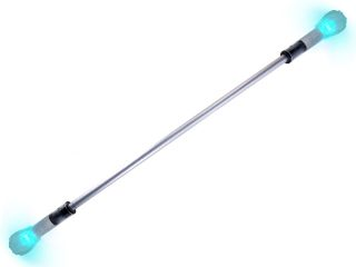 Lumina Twirl Baton V2 with illuminated turquoise ends