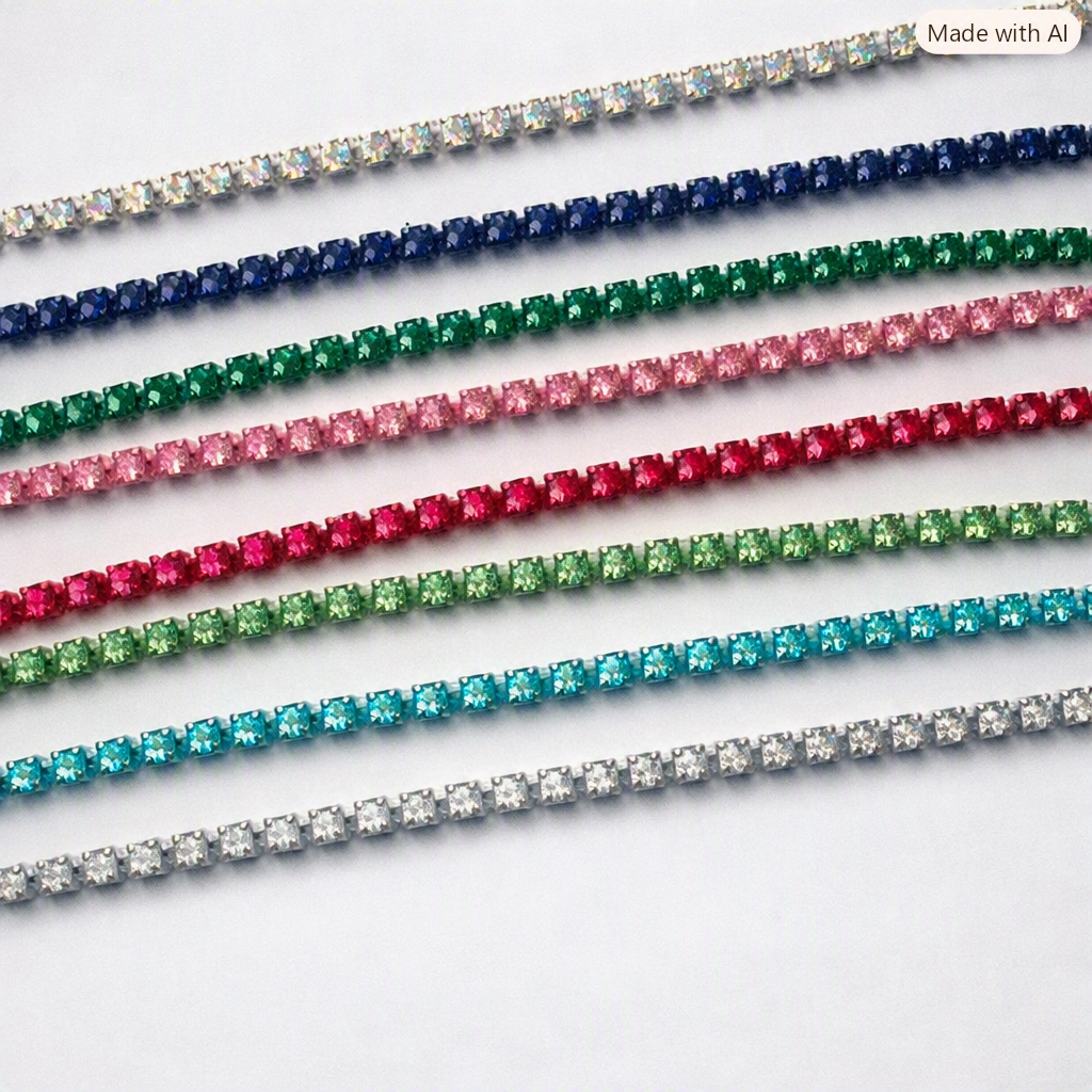 Bling by the Yard 2mm Single Row Rhinestone Chain