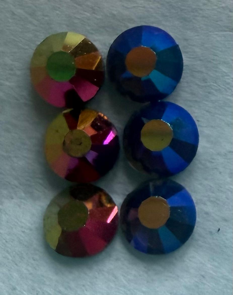 SS16 Glass Rhinestones - Tanzanite and Rainbow Rose Gold